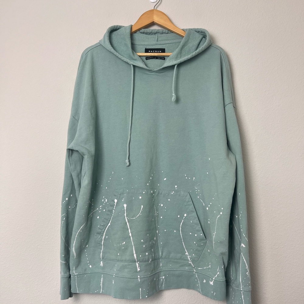 Pacsun paint splattered oversized fit hoodie